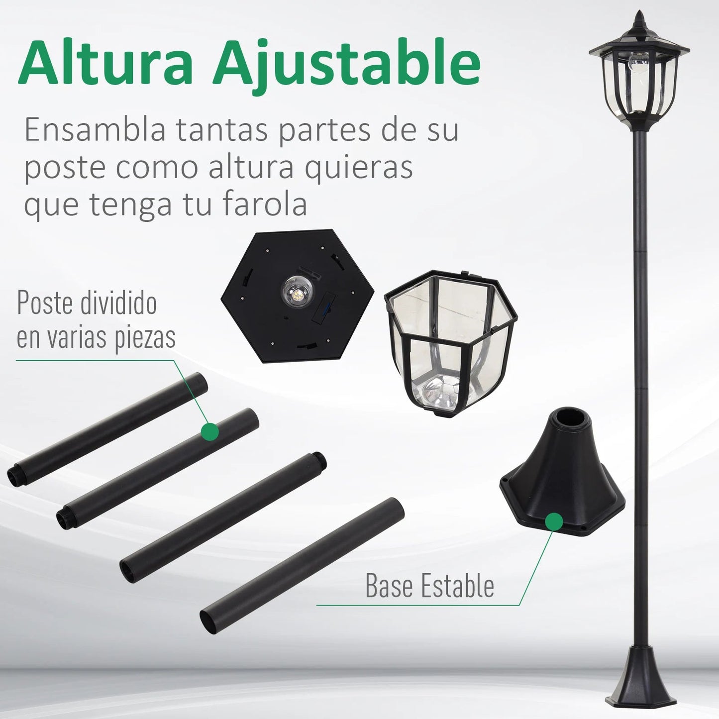 lampadaire LED black 26,5x177cm - Lumière extérieur