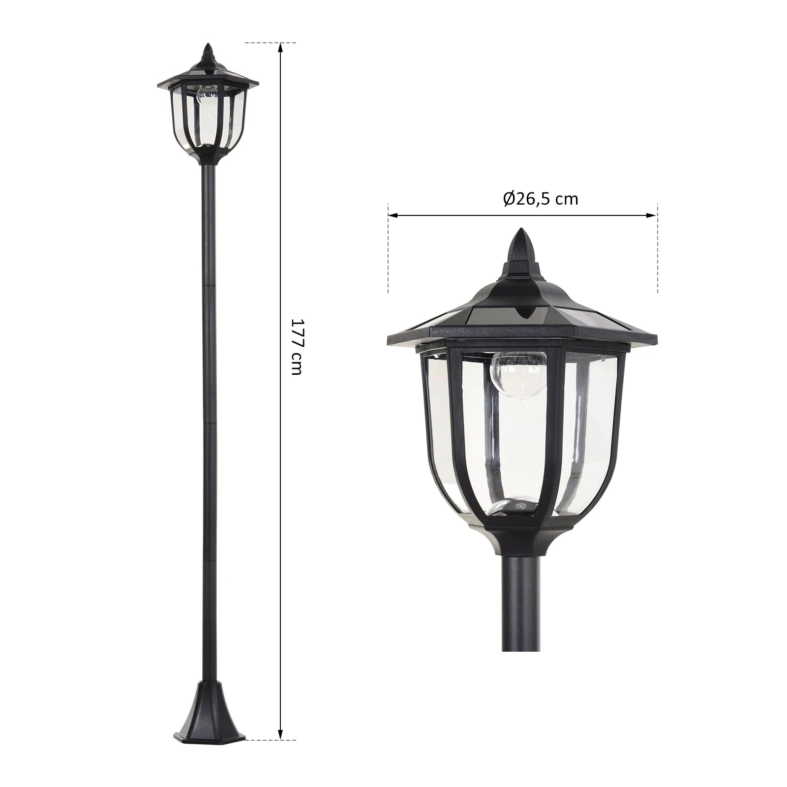 lampadaire LED black 26,5x177cm - Lumière extérieur