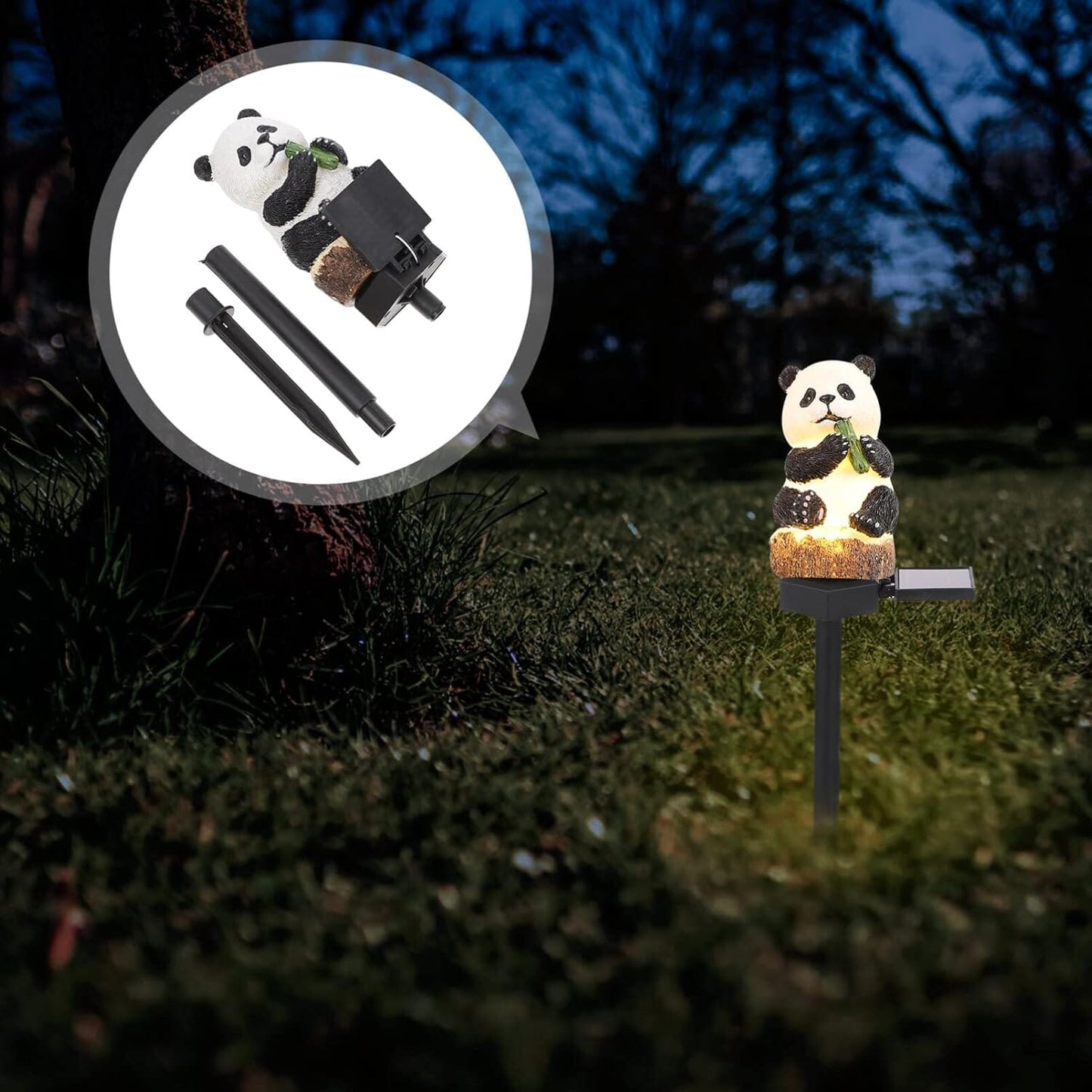 Lampe solaire - LEDGardenStick™ - Panda - Lumière extérieur