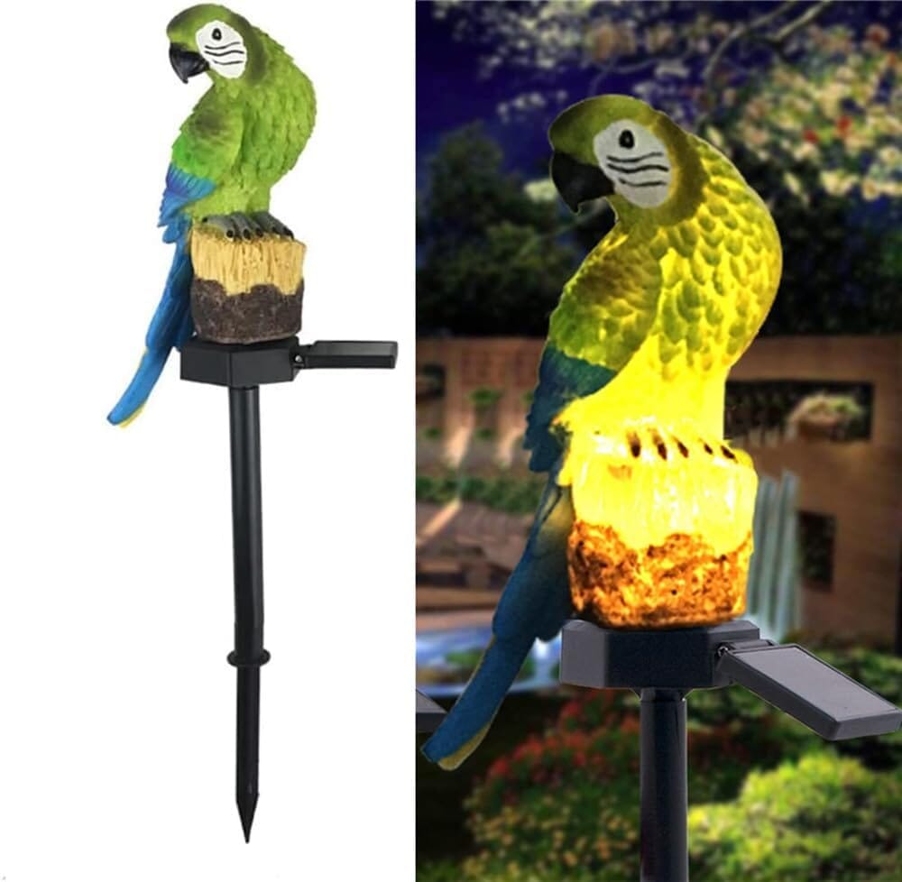 Lampe solaire - LEDGardenStick™ - Perroquet Vert - Lumière extérieur